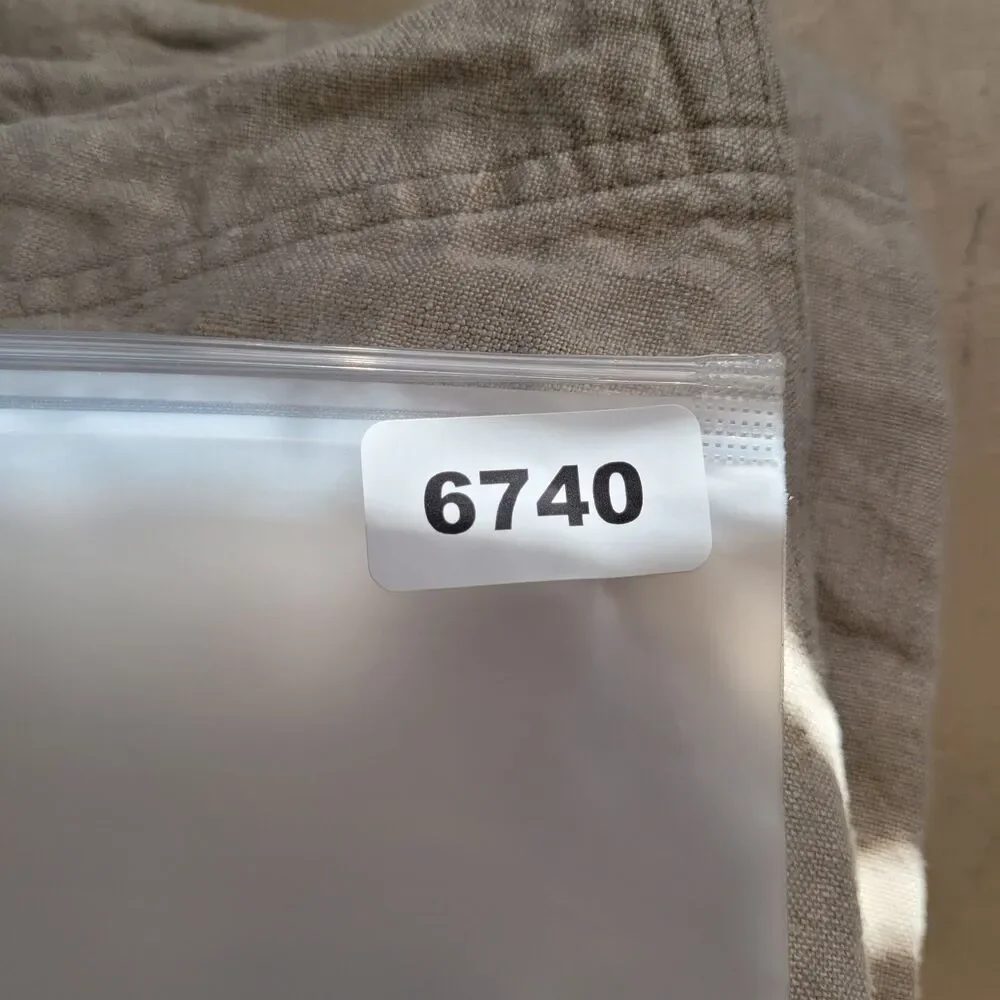 Quickreflex Linen Loose Fit Drawstring Waist Pants Medium Khaki 34X34 Light Weig